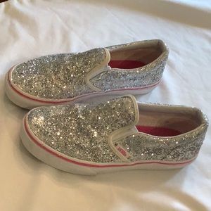 Silver Sparkle Vans Sneakers